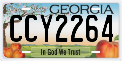 GA license plate CCY2264