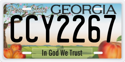 GA license plate CCY2267