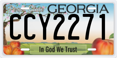 GA license plate CCY2271