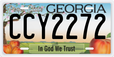GA license plate CCY2272