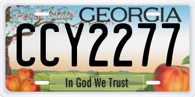 GA license plate CCY2277