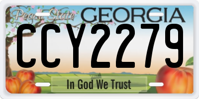 GA license plate CCY2279