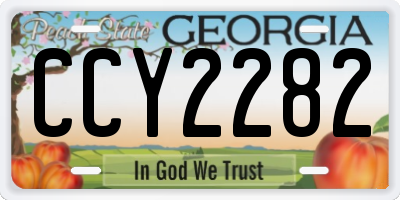 GA license plate CCY2282