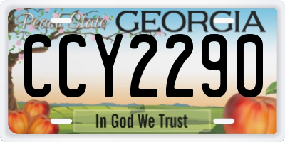 GA license plate CCY2290
