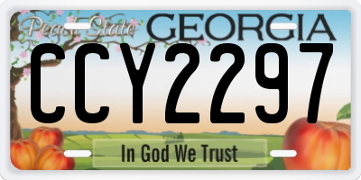 GA license plate CCY2297
