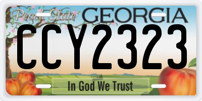 GA license plate CCY2323