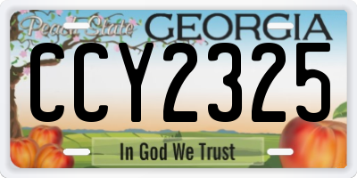 GA license plate CCY2325