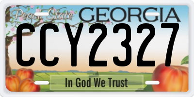 GA license plate CCY2327