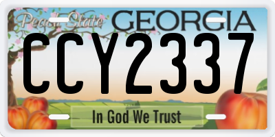 GA license plate CCY2337