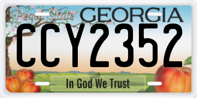GA license plate CCY2352