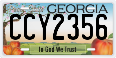 GA license plate CCY2356