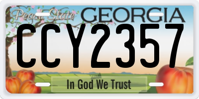 GA license plate CCY2357