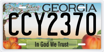 GA license plate CCY2370