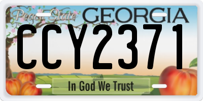 GA license plate CCY2371