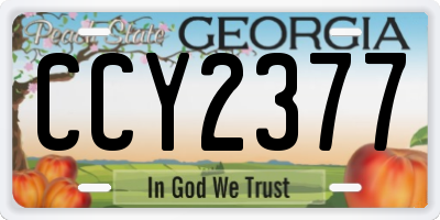 GA license plate CCY2377
