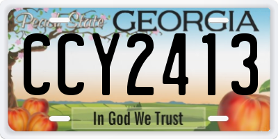 GA license plate CCY2413