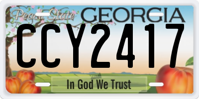 GA license plate CCY2417