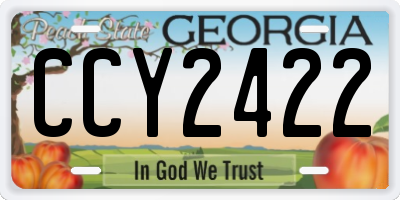 GA license plate CCY2422