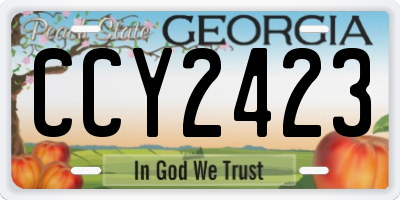 GA license plate CCY2423