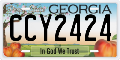 GA license plate CCY2424