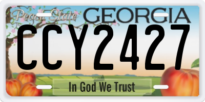 GA license plate CCY2427