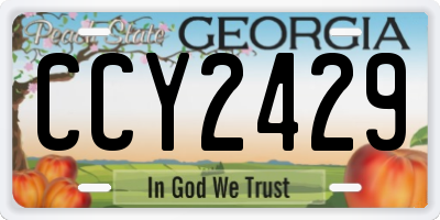 GA license plate CCY2429