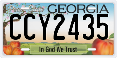 GA license plate CCY2435