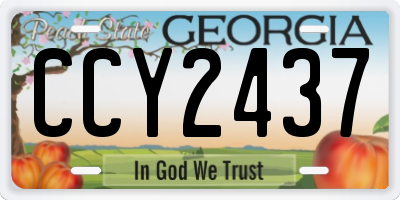 GA license plate CCY2437