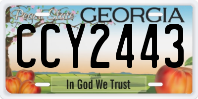 GA license plate CCY2443