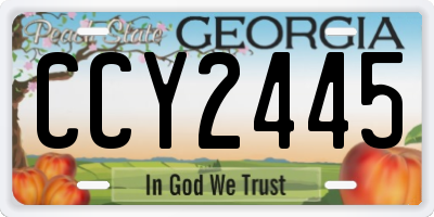 GA license plate CCY2445