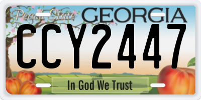 GA license plate CCY2447