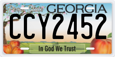 GA license plate CCY2452