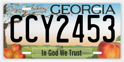 GA license plate CCY2453