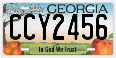 GA license plate CCY2456