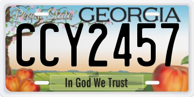 GA license plate CCY2457