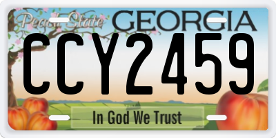 GA license plate CCY2459
