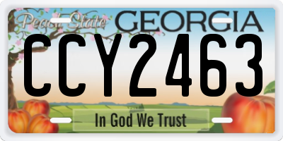 GA license plate CCY2463