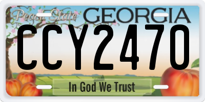 GA license plate CCY2470