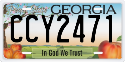 GA license plate CCY2471