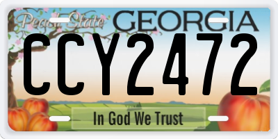 GA license plate CCY2472