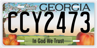 GA license plate CCY2473