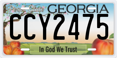 GA license plate CCY2475