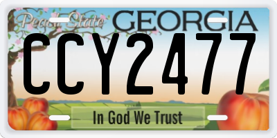 GA license plate CCY2477