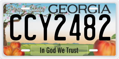 GA license plate CCY2482