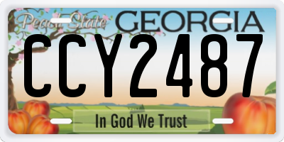 GA license plate CCY2487