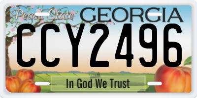 GA license plate CCY2496