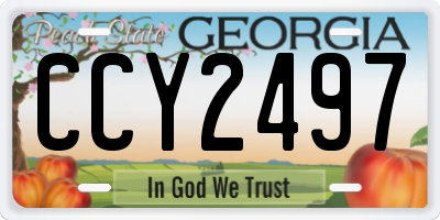 GA license plate CCY2497