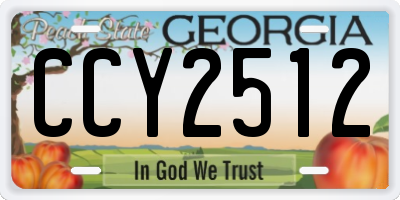 GA license plate CCY2512