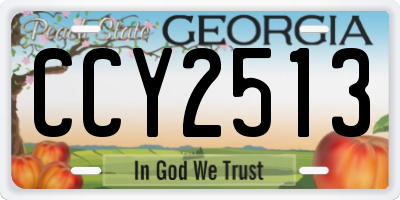 GA license plate CCY2513