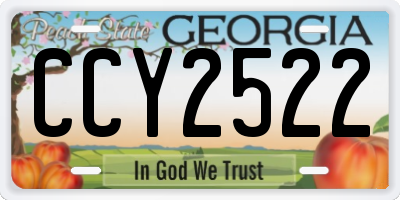 GA license plate CCY2522